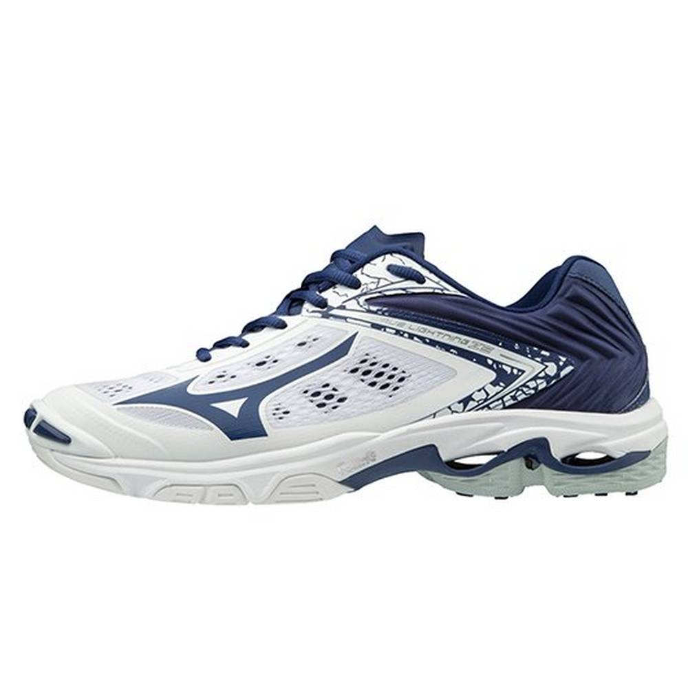 Mizuno Wave Lightning Z5 - Bayan Voleybol Ayakkabısı - Beyaz/Lacivert Türkiye (NRFDXT-312)